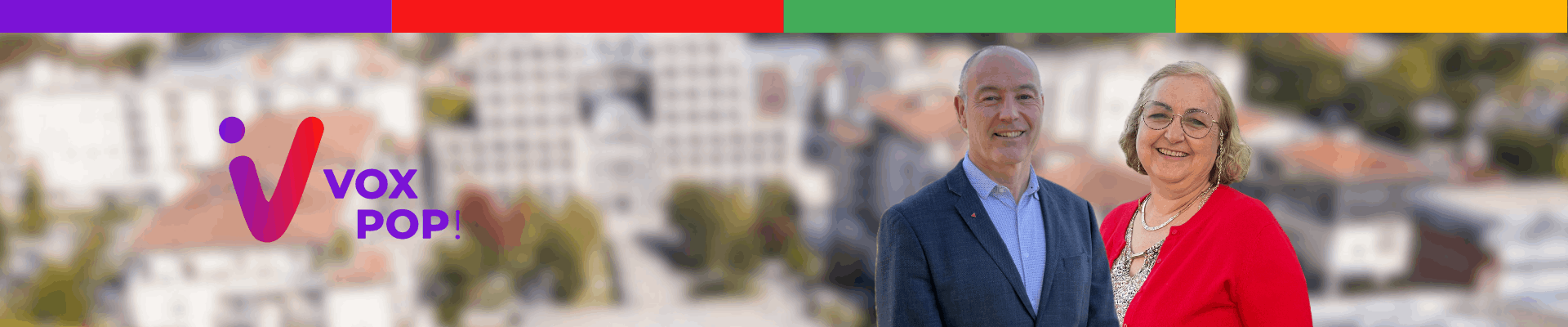 Bannière du site VoxPop! montrant les deux têtes de liste François Lépineux et Samira Alaoui.